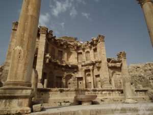 Roman ruins Jerash Jordan nymphamium