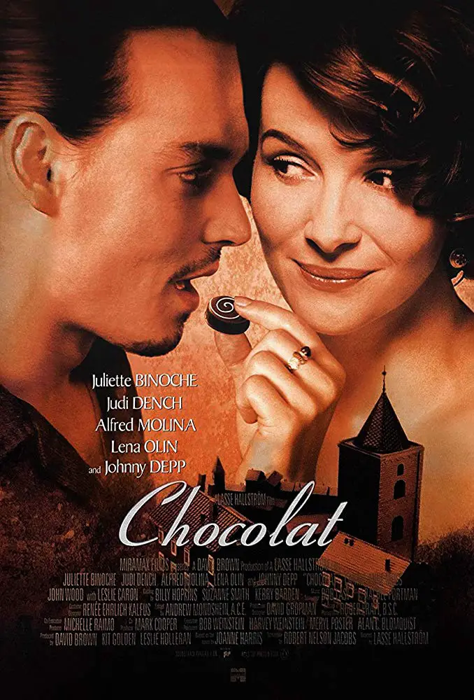 Chocolat (2000) is a delightful story about families, food, human frailties and redemption.