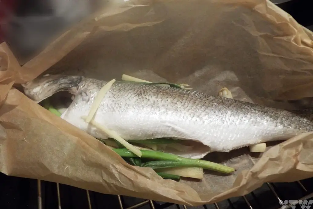Sea Bass in parchment