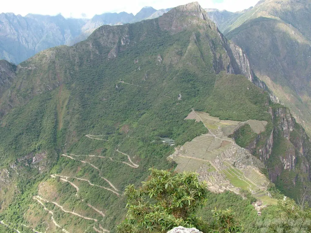 Huayna Picchu view of Machu Picchu