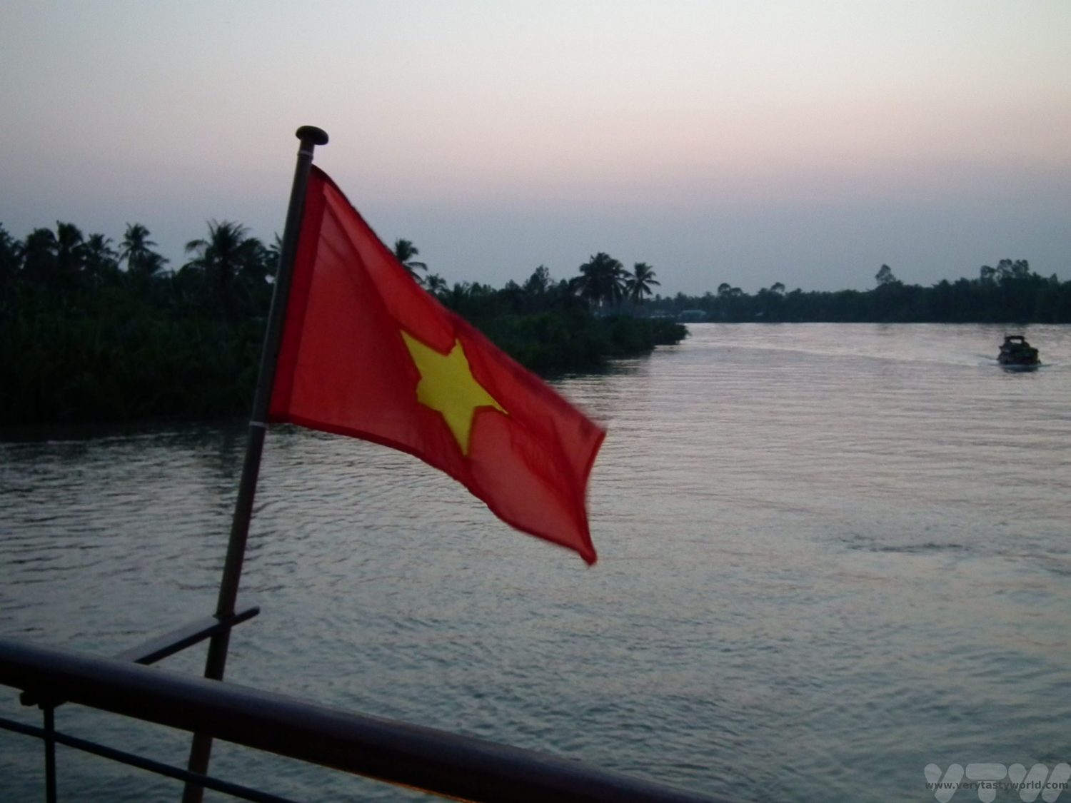 Mekong Delta River Cruise - boat flag