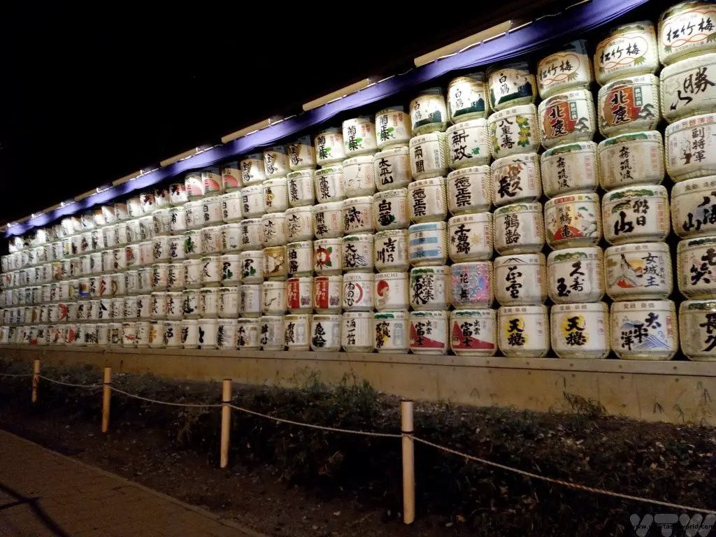 sake barrels Meiji shrine