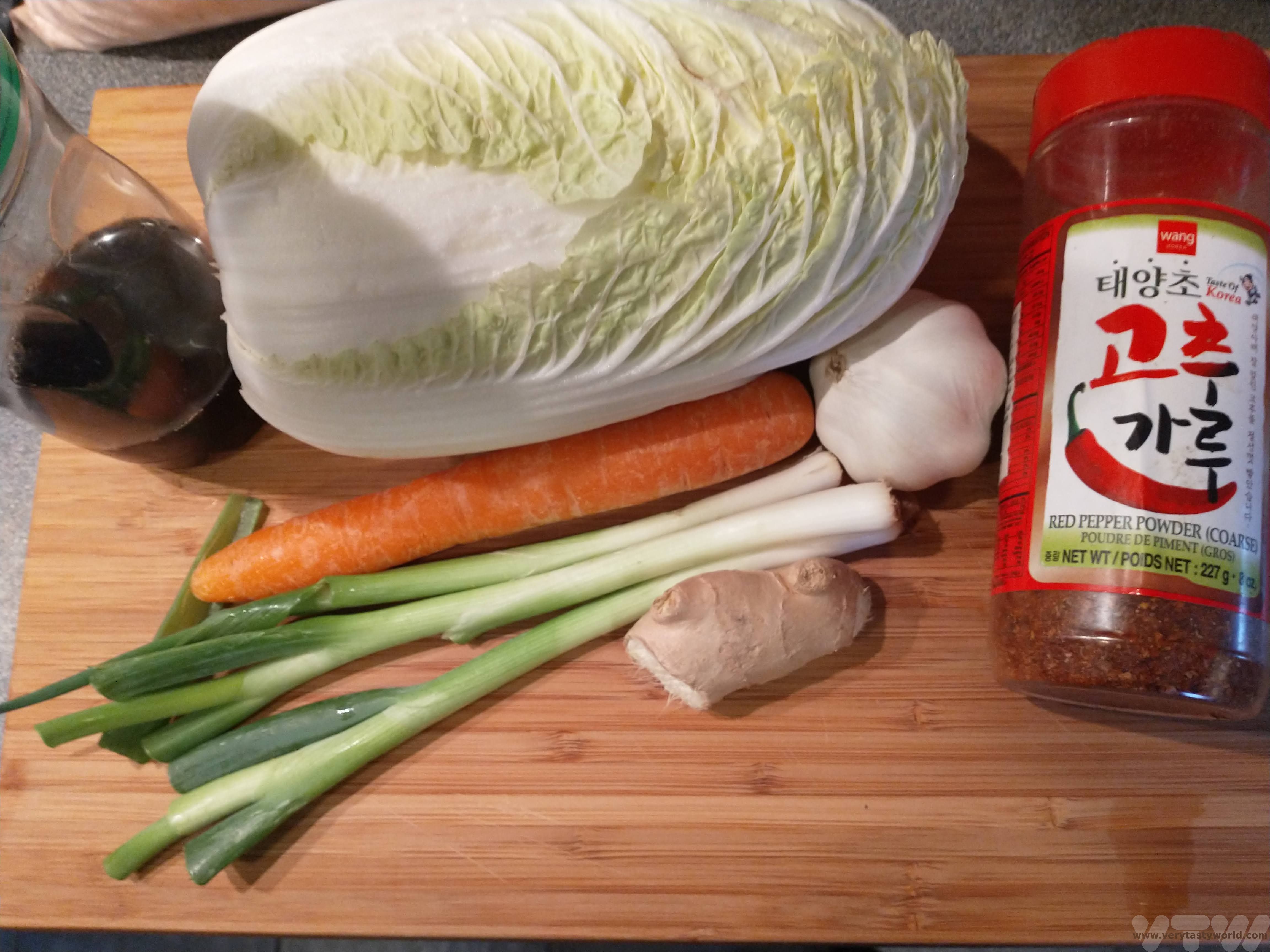 How to make kimchi ingredients