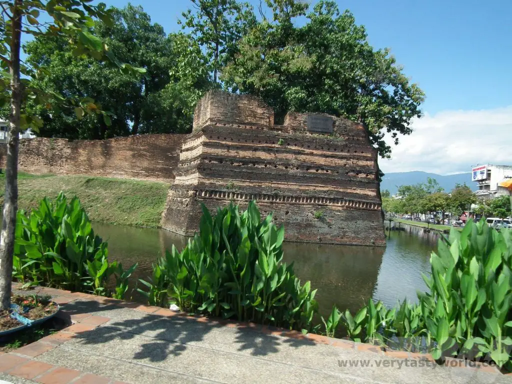 Chiang Mai city wall and moat