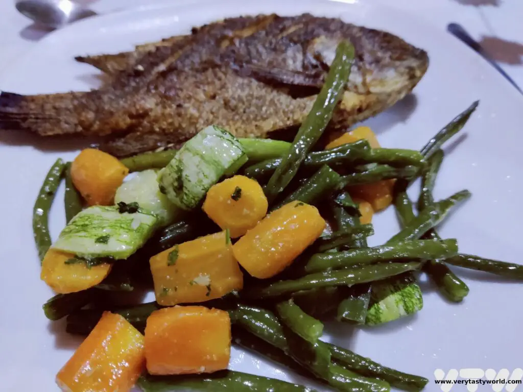 Tilapia and vegetables