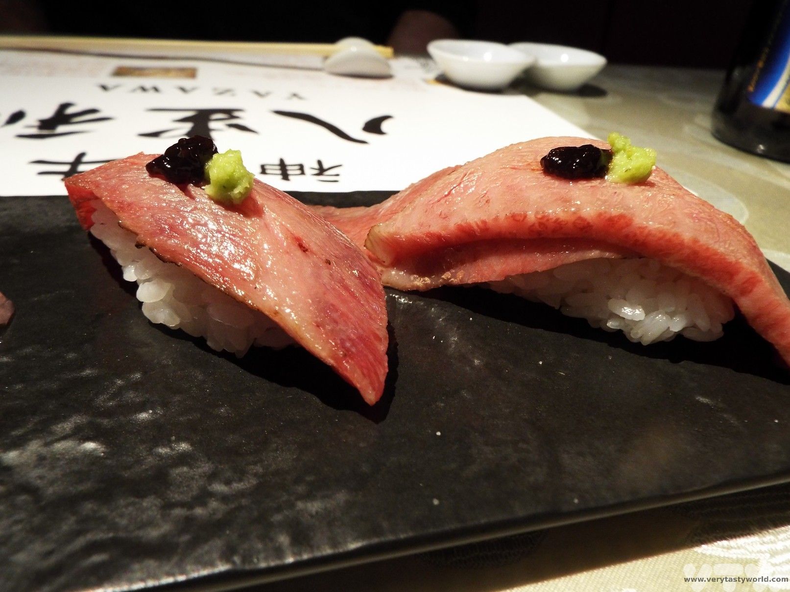 Kobe Beef in Kobe - beef sushi