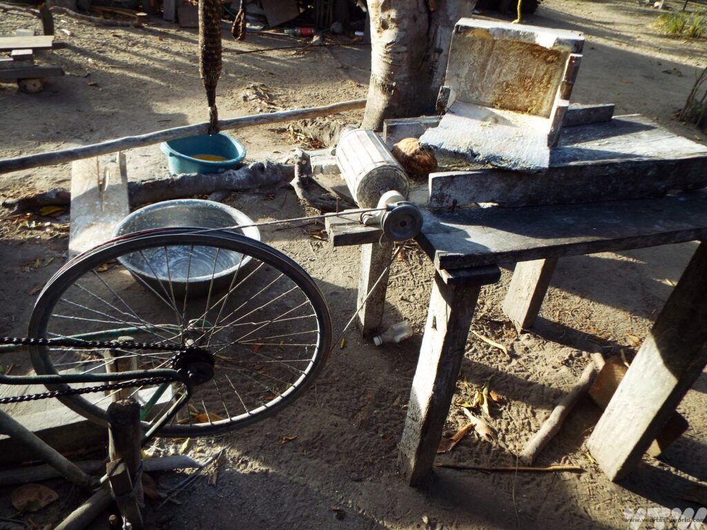 bicycle powered cassava grater