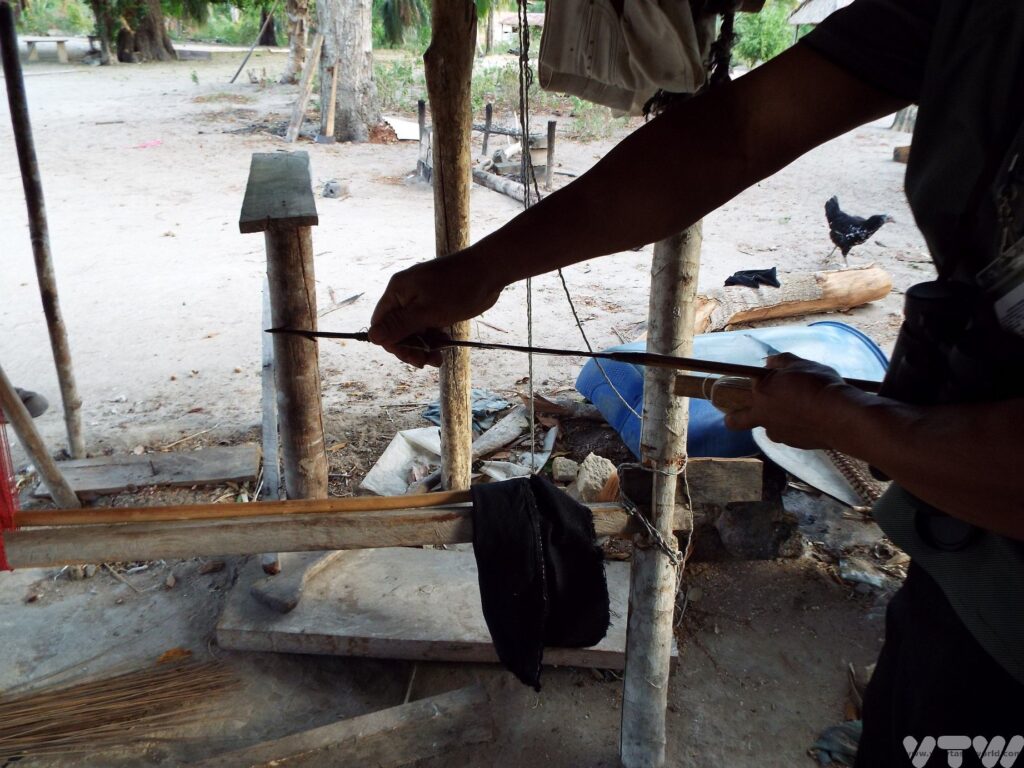 Amerindian bow and arrow