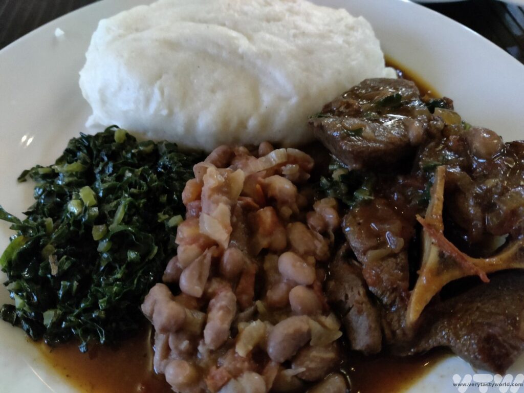 Sadza and nyama meal