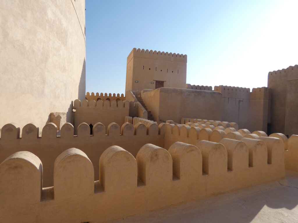 crenelated walls in Nizwa castle