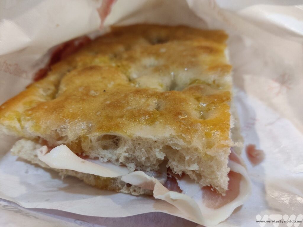 panini filled with ham