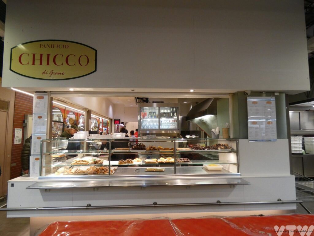 Panificio Chicco de Grano stall showing their baked goods