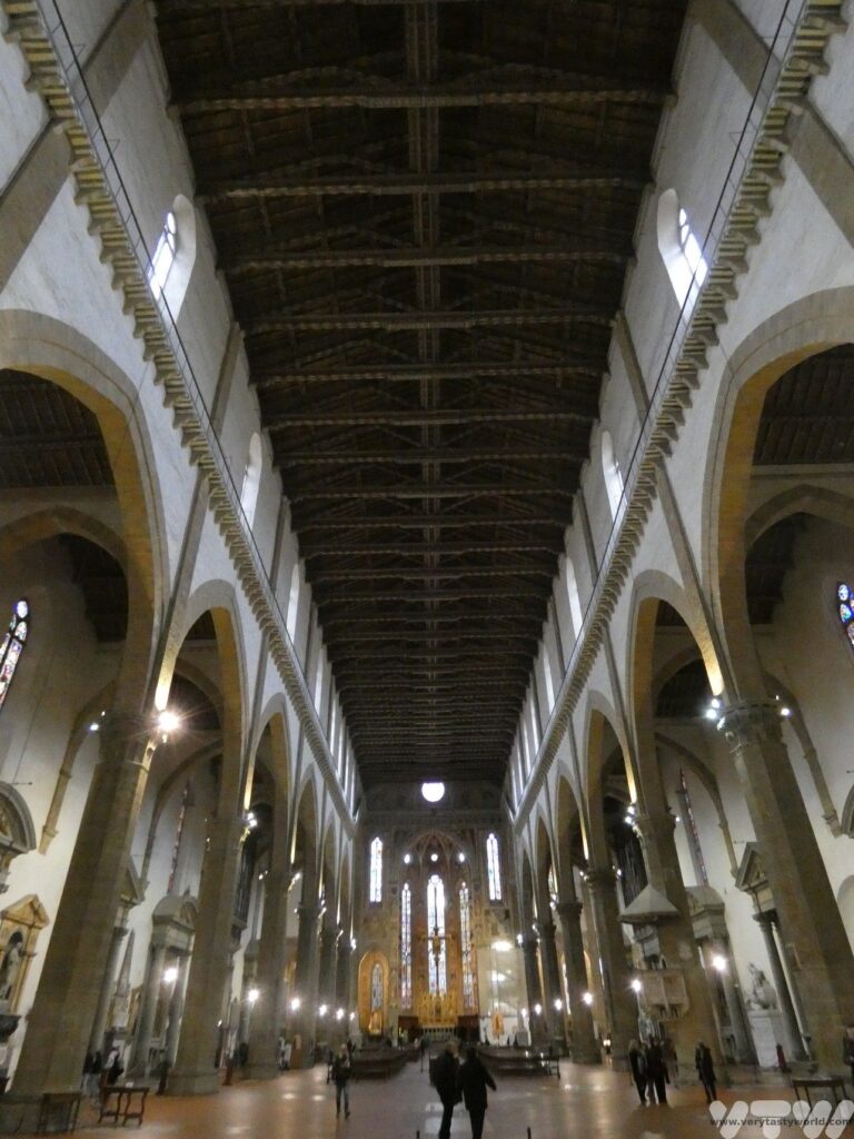 Church Basilica of Santa Croce interior showing the altar