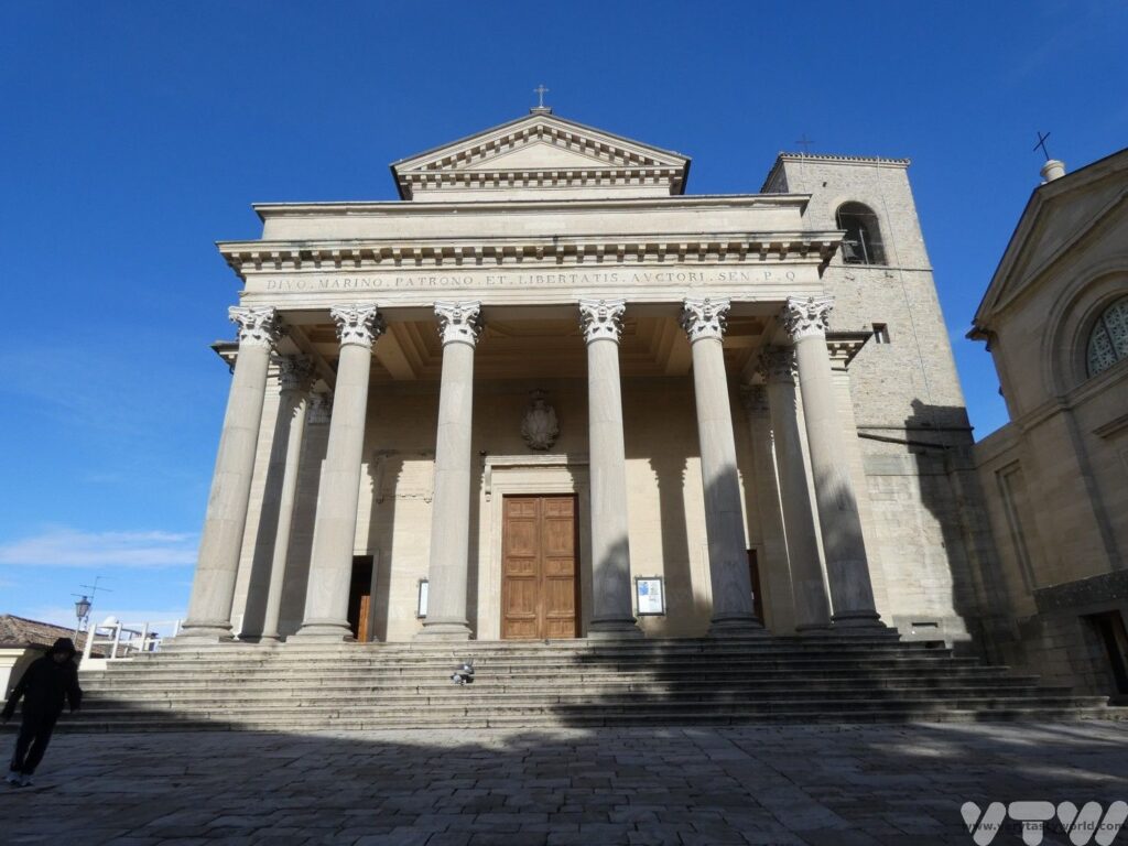Exterior of the Basilica del Santo in San Marino