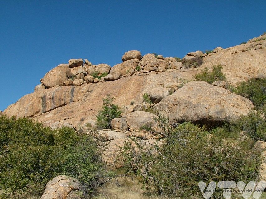 View of the rocky central highlands in Namibia