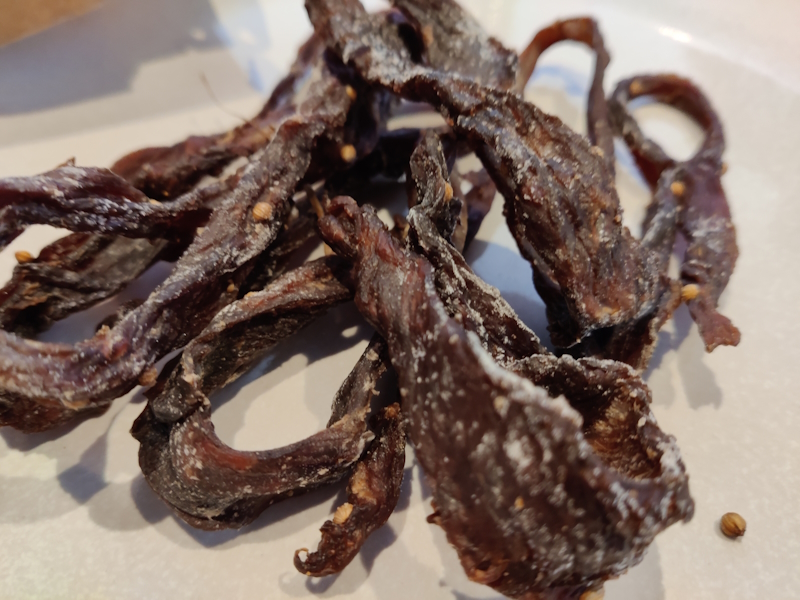 biltong dried meat, perfect for a namibia road trip