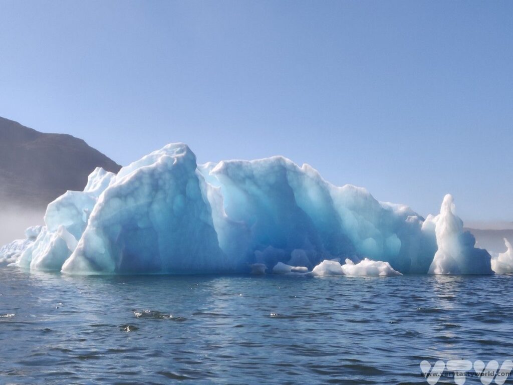 close up of the beauty of the icebergs Camp Kangiusaq