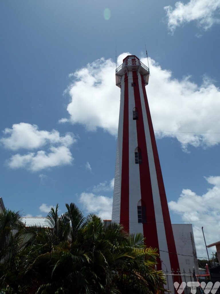 Georgetown's red and white stripey lighthouse