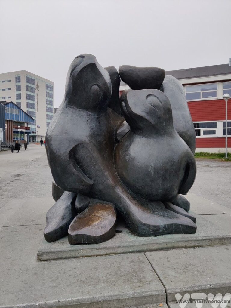 seal sculpture in Nuuk