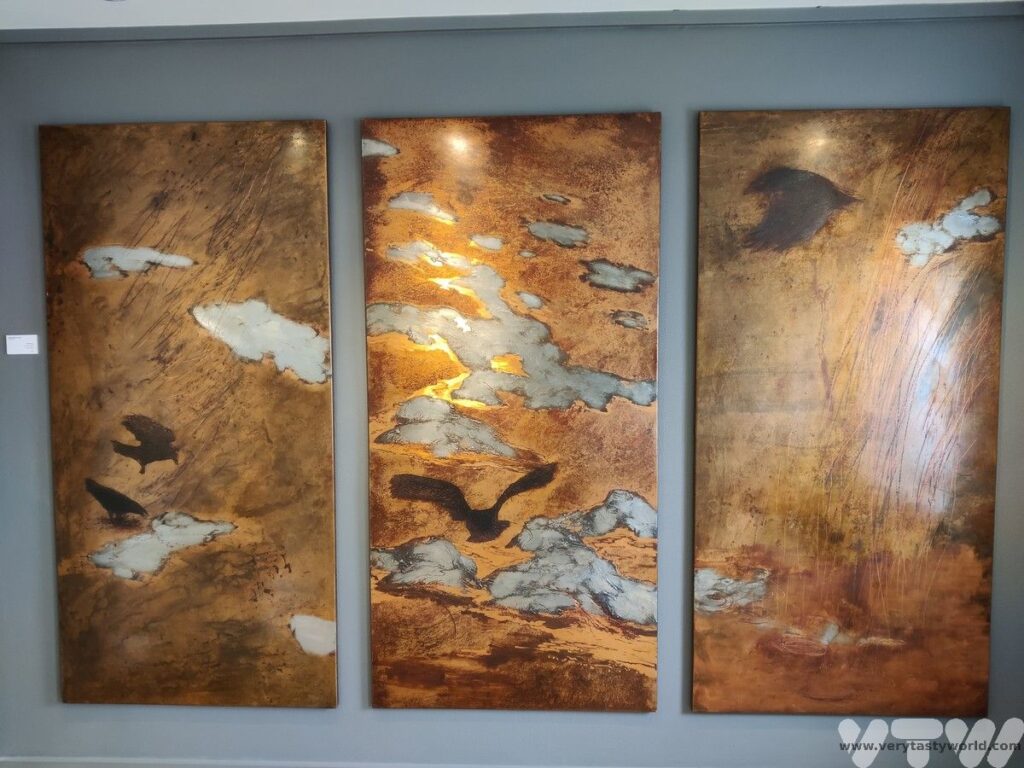 picture in the art gallery - abstract metallic